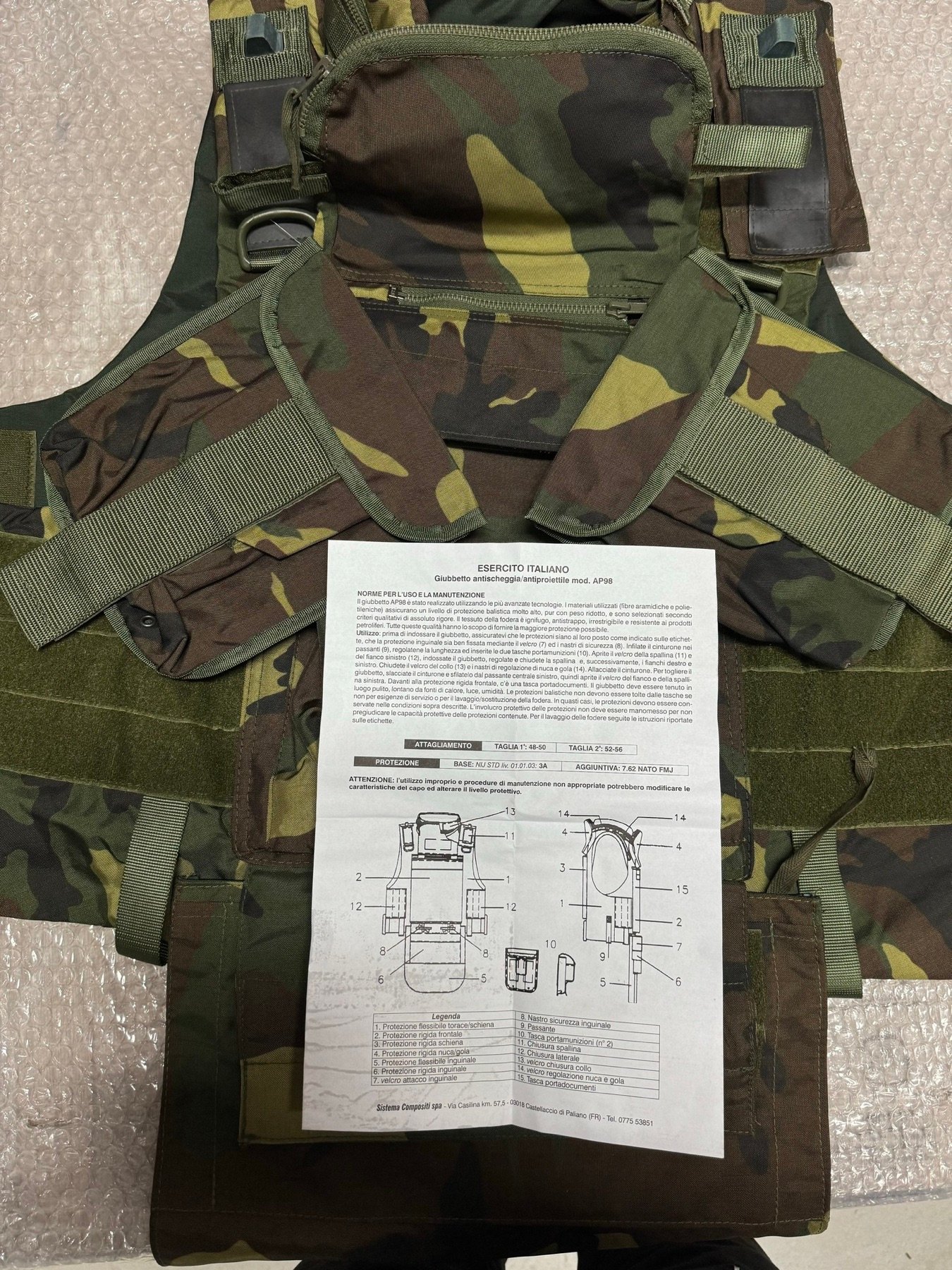 Documento gilet tattico AP98